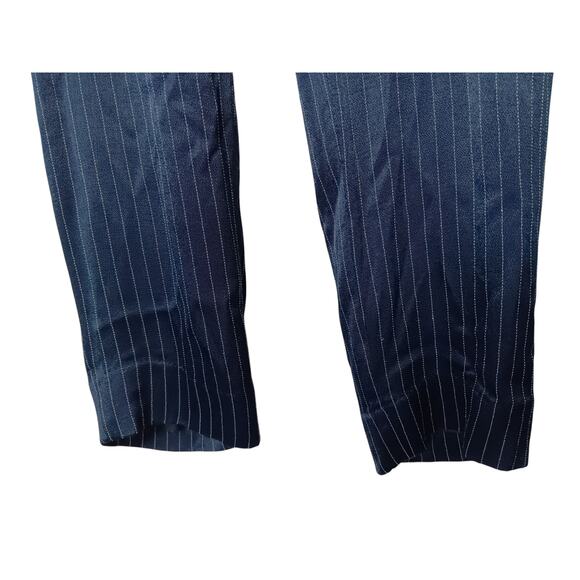Banana Republic Navy Pinstripe Pants Avery Fit Size 2 Slim Straight Career - Picture 4 of 16
